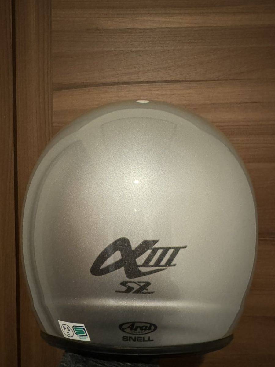 良品 Arai アライ SZ-α3 SZ-αⅢ シルバー ジェットヘルメット 57.58cm