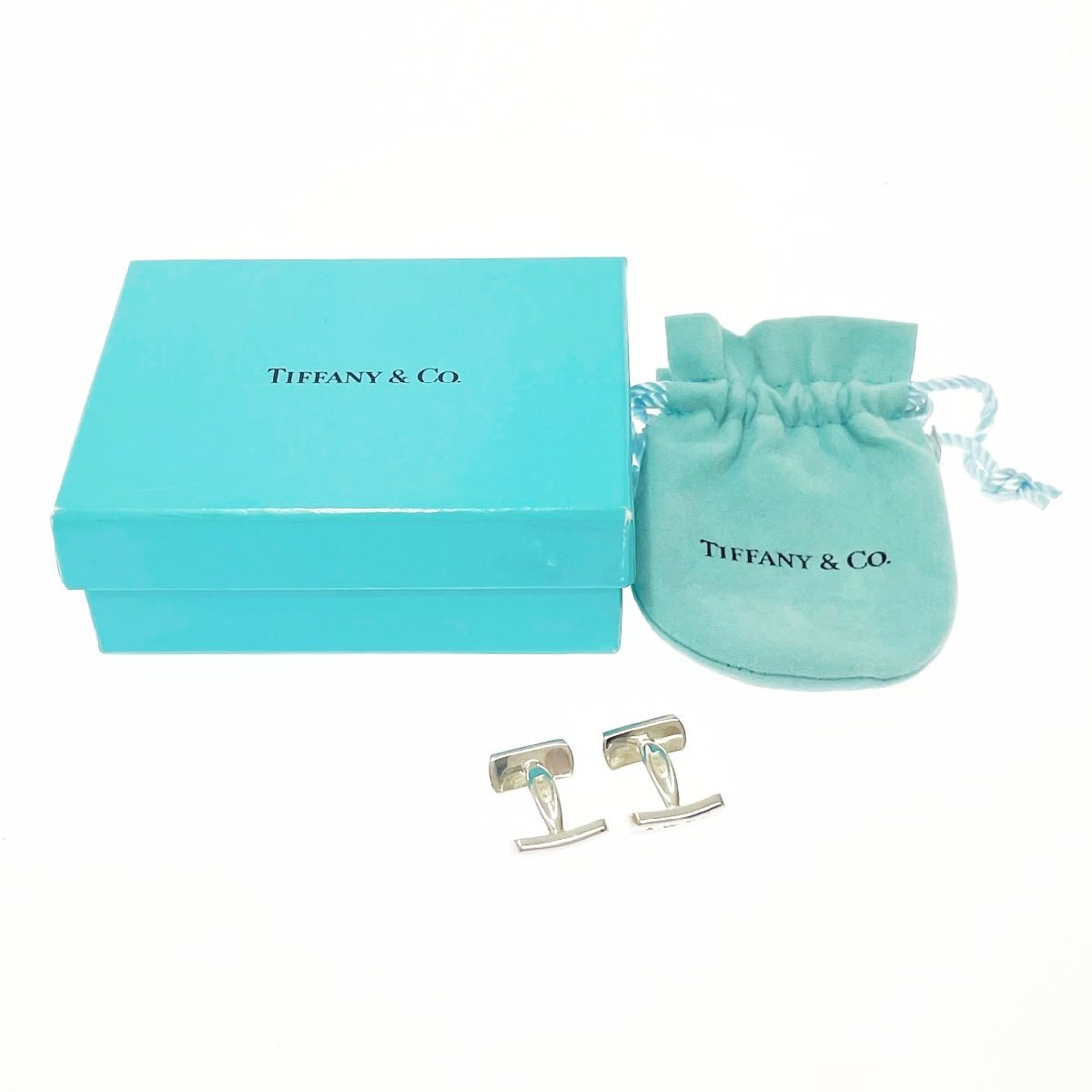 【1円スタート】【箱付き】TIFFANY&Co. ティファニー シルバー 1837 総重量11.6g 925刻印 カフス 225250