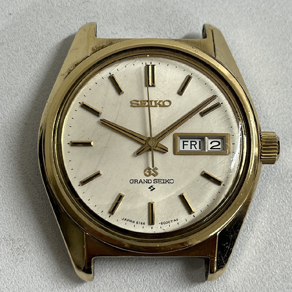  キングラム 09 SEIKO セイコー グランドセイコー デイデイト メダリオン 6146-8000 自動巻き ゴールド メンズ 竜頭社外品 310(グランドセイコー)｜売買されたオークション情報、yahooの商品情報を グランドセイコー