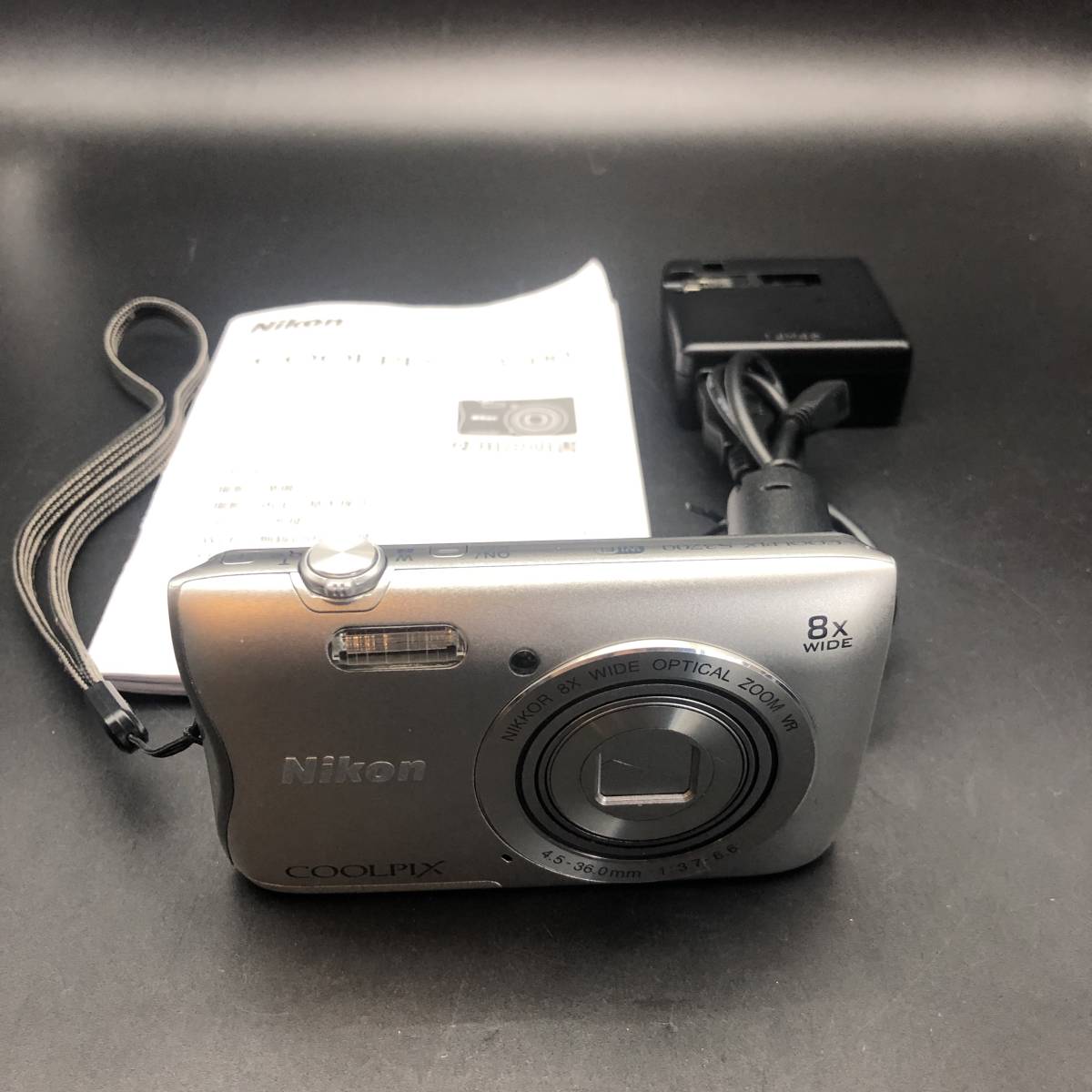 動作確認済】Nikon ニコン COOLPIX S3700 バッテリー・SDカード・説明