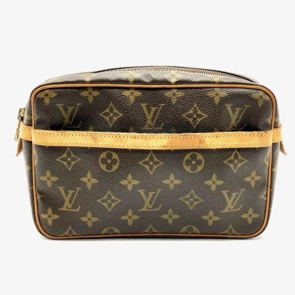 仙35＆58 Louis Vuitton M51847 コンピエーニュ23 モノグラム クラッチバッグ ルイヴィトン ブラウンカラー セカンドバッグ