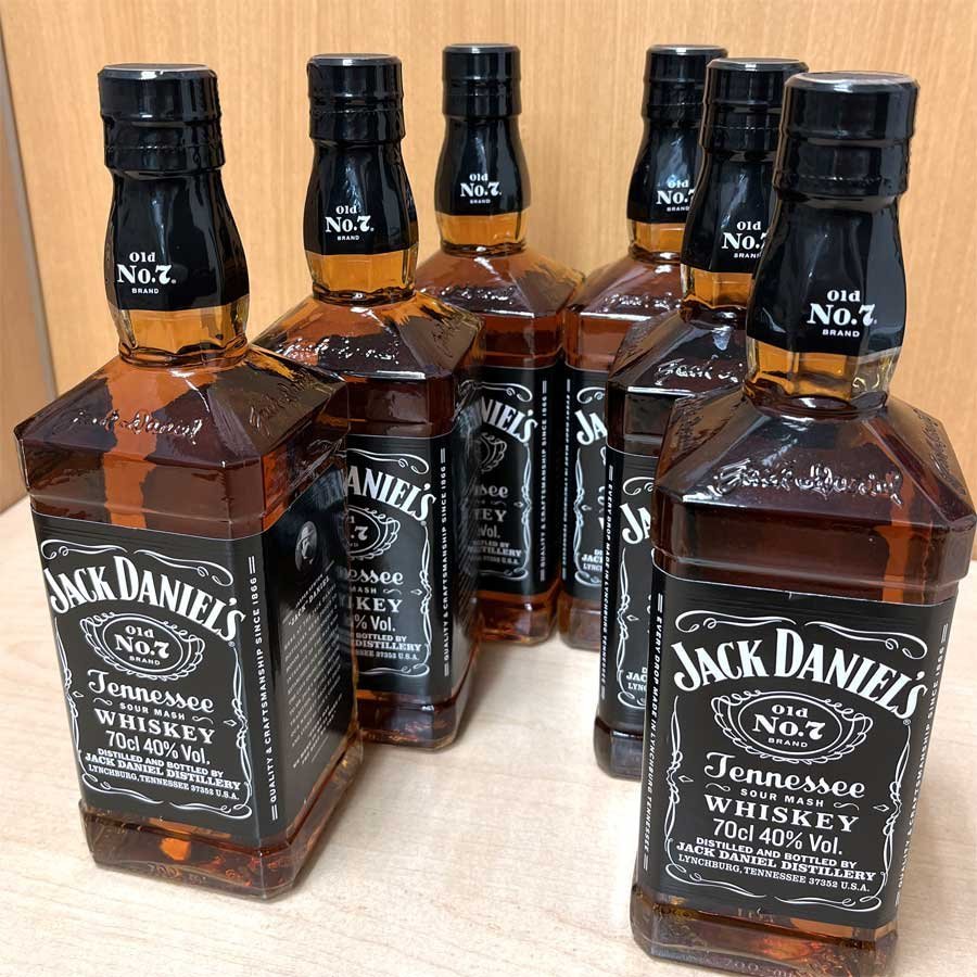 送料無料) ジャック ダニエル ブラック Old No.7 6本セット / Jack