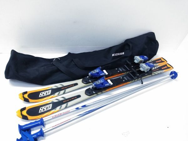 KAZAMA ロッカータイプ スキー板159cmストック・ケースカバーセット