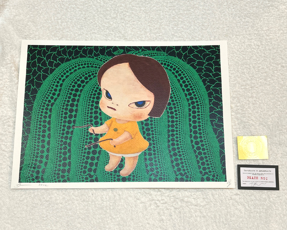 DEATH NYC 奈良美智 NARAYOSHITOMO 草間彌生 かぼちゃ 南瓜 Dismaland 世界限定100枚 アートポスター KAWS ポップアート 現代アート