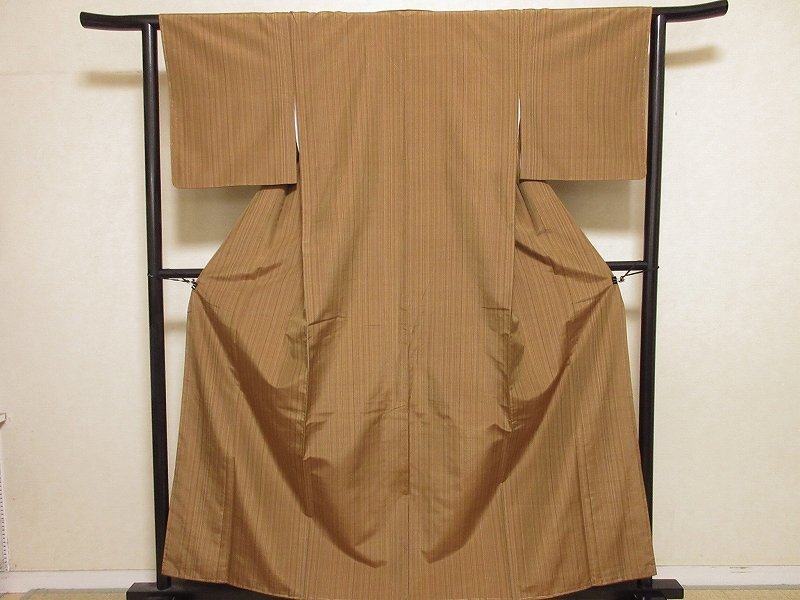 ドークブア■本場黄八丈　近藤傳　縦縞　草木染　しつけ付　極上の逸品　605