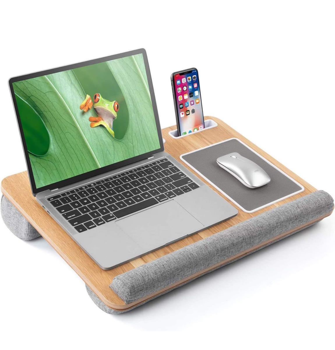 膝上テーブル テーブルクッション タブレット用 PCテーブル ラップトップデスク 55×37CM_1