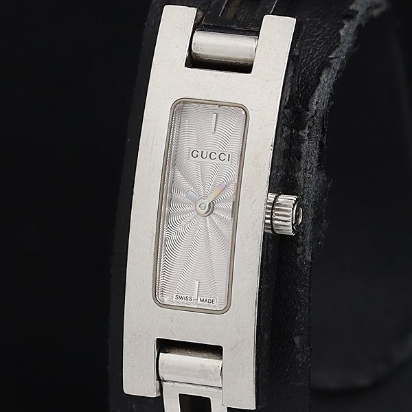 1円 稼働 良品 グッチ 3900L QZ シルバー文字盤 NBG レディース腕時計 OGH 9455000