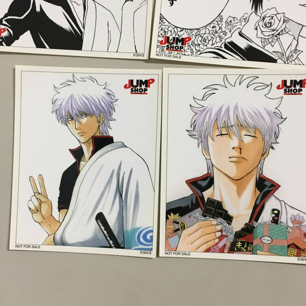 ◇銀魂 ジャンプショップ 特典 銀魂写真館 ステッカー 15枚セット 銀時