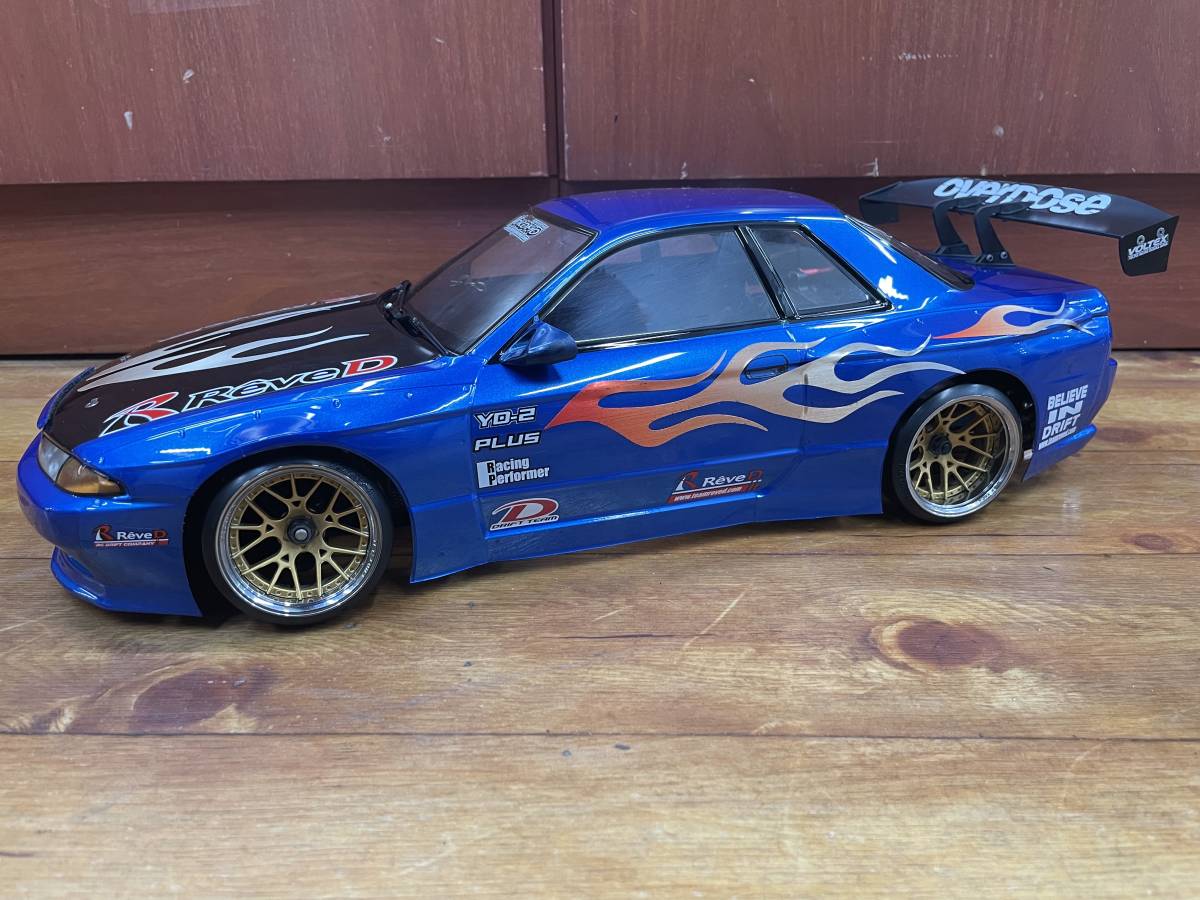 ヨコモ　ニッサン　スカイライン　ER34 のむけん　1/10 ラジコンボディ ラジコンボディ 1/10 日産 スカイラインGT-R GTR R34 GTウイング付き