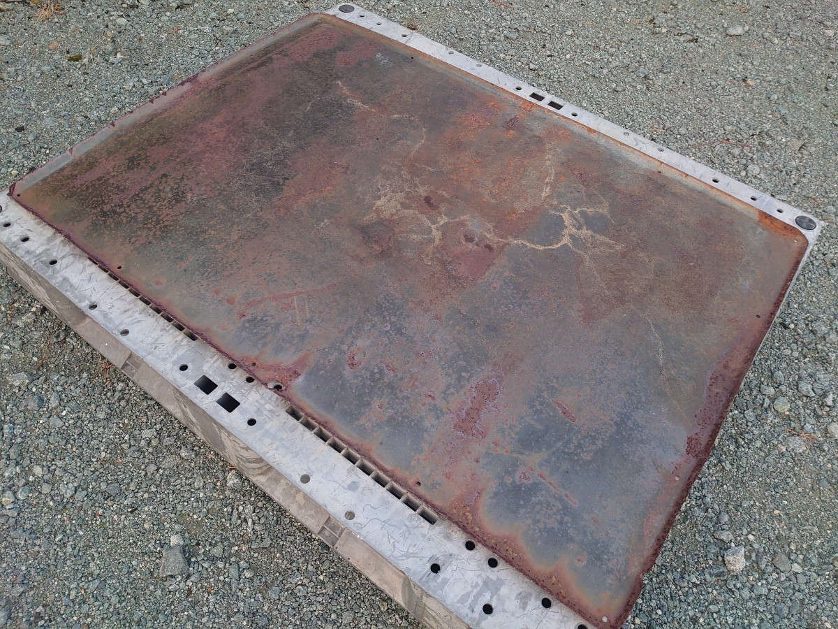 当時物 鉄道大型看板　廃品　ホーロー看板 駅名看板 行先板 駅名標 旧国鉄 紀勢本線 紀伊長島駅 うめがたに-みのせ 鉄道グッズ 鉄製看板_8