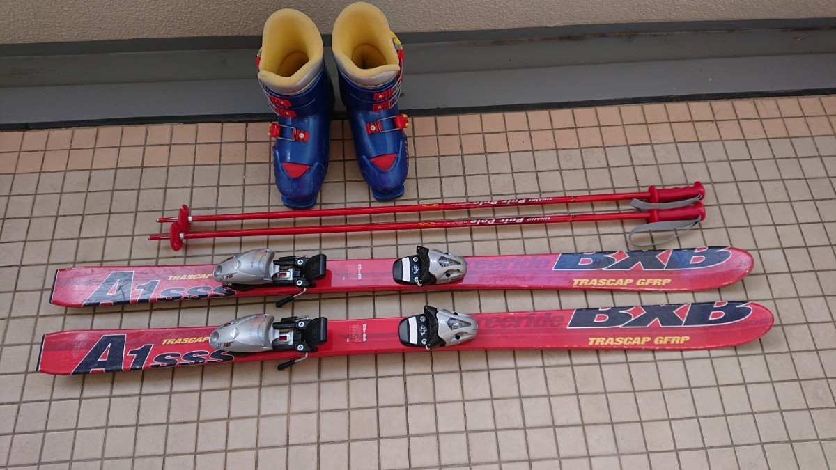 スキーセット 板、靴、ストック （子供用スキーセット 板130cm ブーツ 