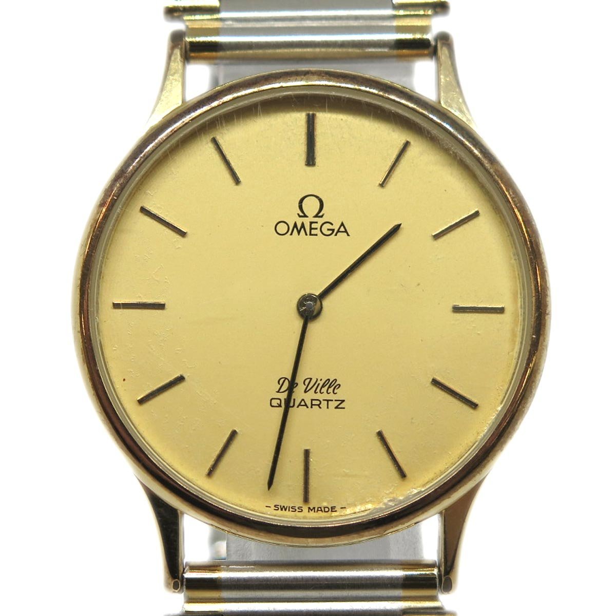 1円 ry OMEGA オメガ デビル メンズ QZ クオーツ 腕時計 Cal.1365  