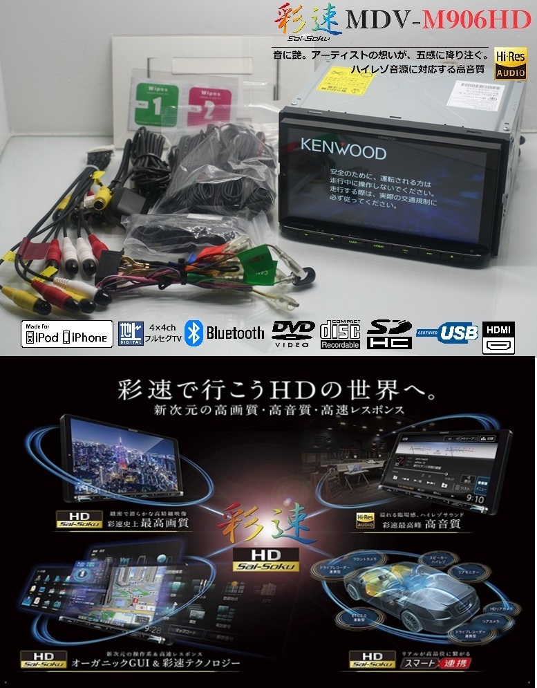 最新2024年1月開通予定地図＋オービス☆彩速ナビMDV-M906HD動作品