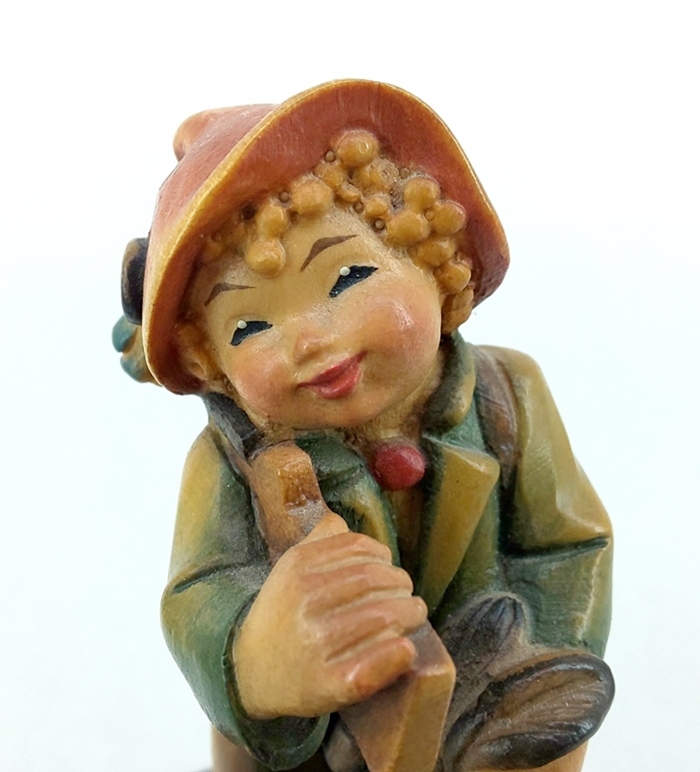 イタリア アンリ 木彫 人形 REUGE 社製 オルゴール 入り ROMY/ANRI