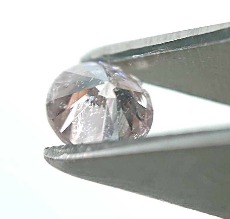 天然 0.125 ct ピンク ダイヤモンド Natural untreated 0.125ct Fancy Light Purplish Pink I1 ルース 裸石_4