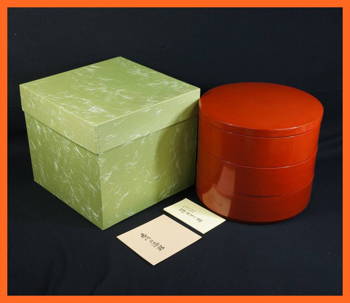 美品重箱 後藤塗 讃岐 漆器 丸重 三重 木製 くりぬき3段 2.5寸三段丸重 タタキ後藤塗/一和堂工芸 NET SHOP|香川漆器 和食器
