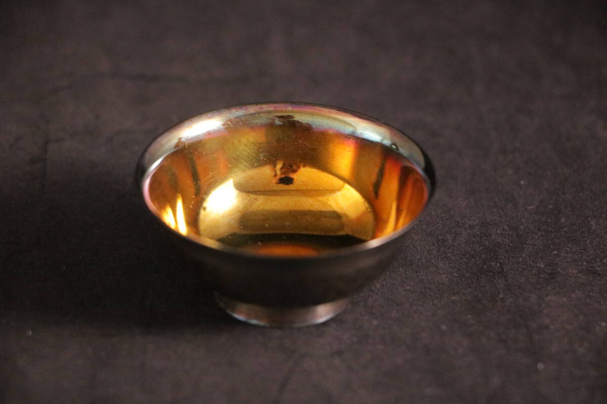 65 金属工芸 山崎商店 星Sマーク 純銀製 酒器セット 盃5客 92.01g