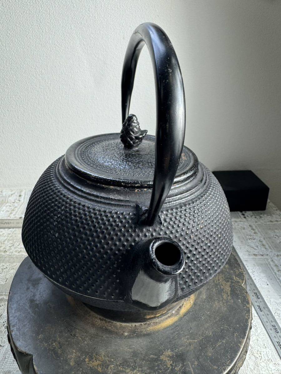鉄瓶 南部鉄器 南部 盛栄堂 在銘 現状未使用長期保管品 中古 茶道具
