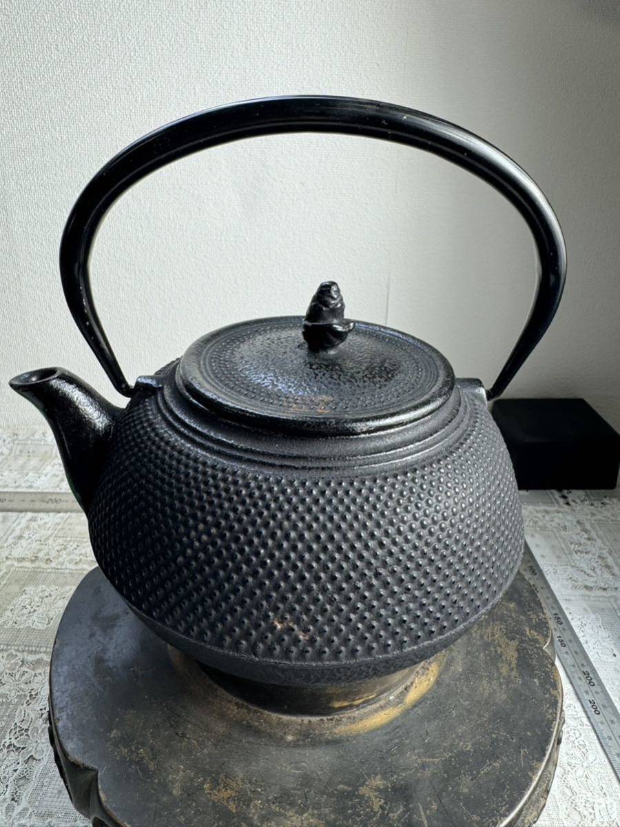 鉄瓶 南部鉄器 南部 盛栄堂 在銘 現状未使用長期保管品 中古 茶道具