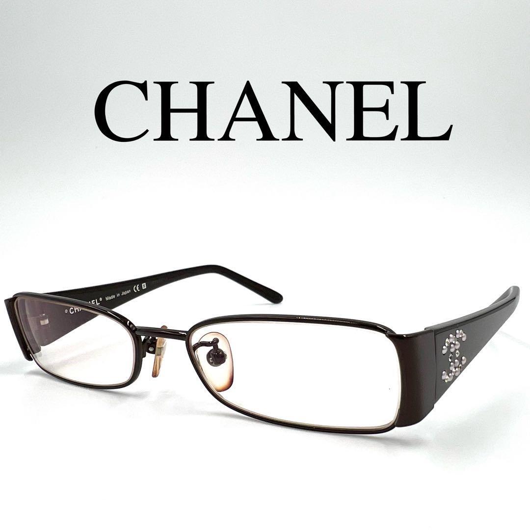 CHANEL シャネル メガネ 度入り 2118TB ラインストーン ケース付き 