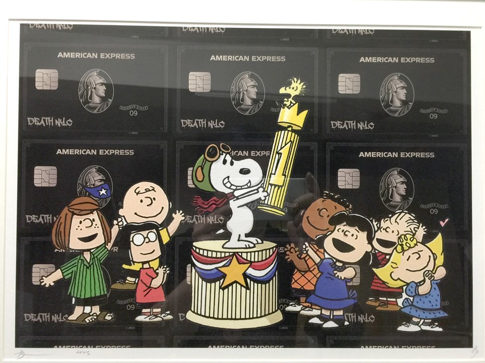 DEATH NYC 額付き 世界限定100枚 アートポスター スヌーピー ザ