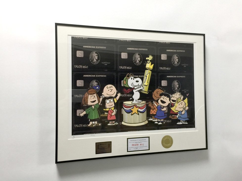 DEATH NYC 額付き 世界限定100枚 アートポスター スヌーピー ザ
