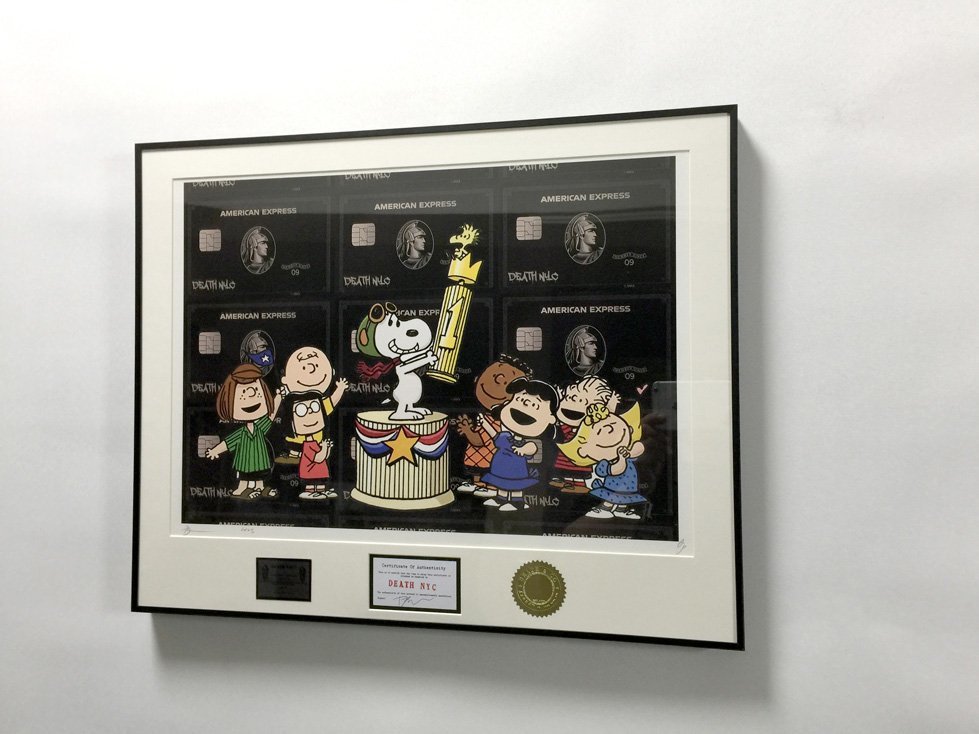 DEATH NYC 額付き 世界限定100枚 アートポスター スヌーピー ザ