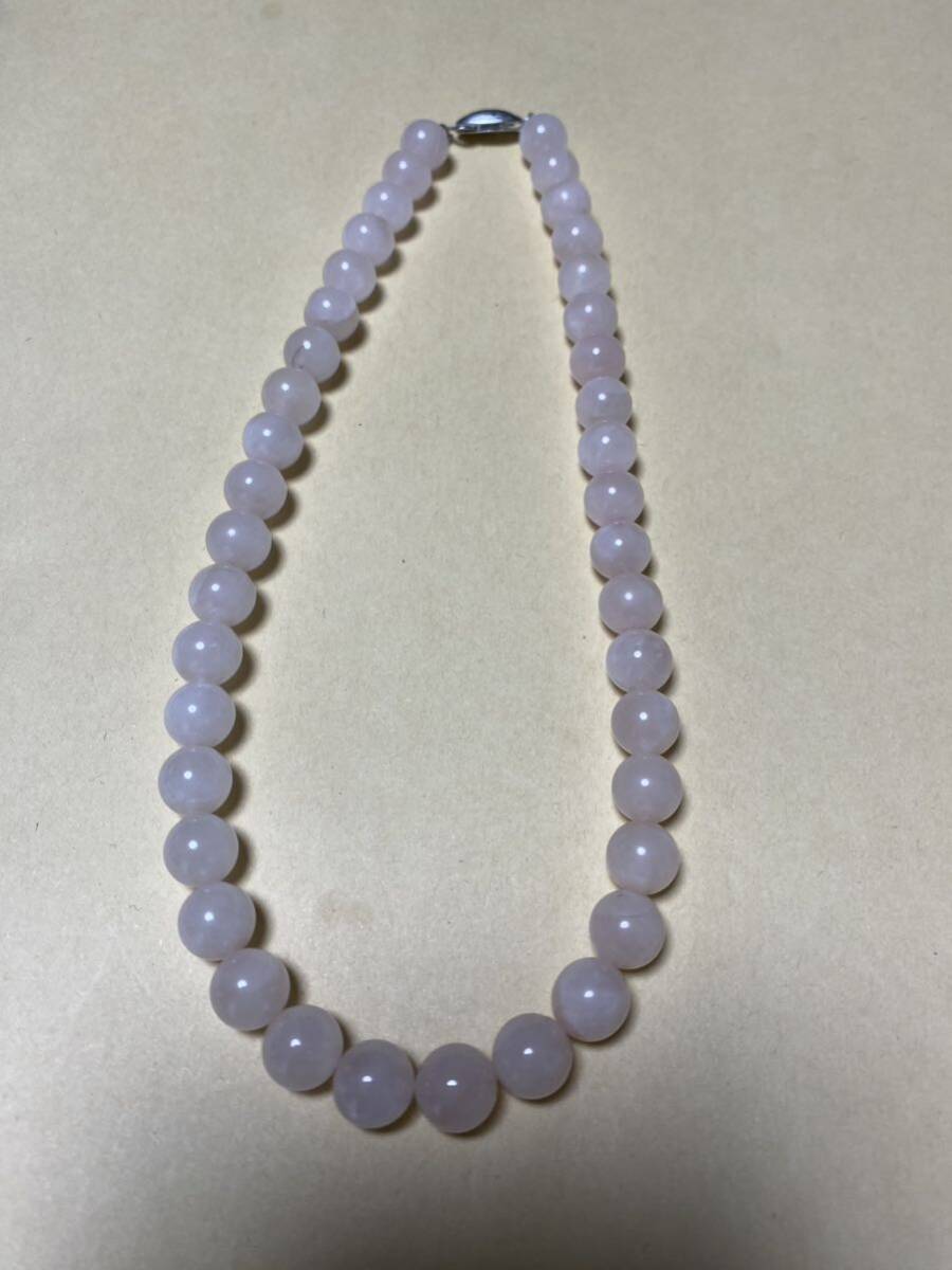 天然石 粉色ネックレス_2