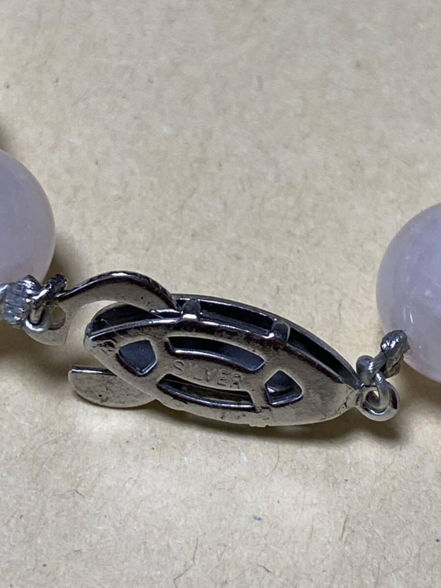 天然石 粉色ネックレス_5