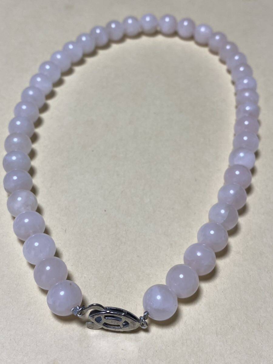 天然石 粉色ネックレス_6