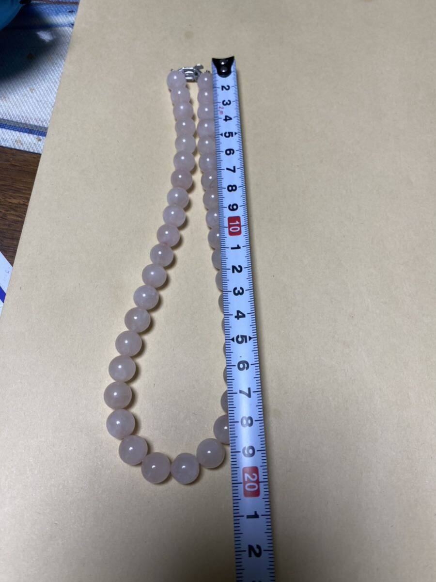 天然石 粉色ネックレス_7