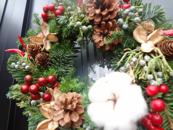 ★ベリーズ・クリスマスリース※本格オレゴン産モミ*２５㎝_2