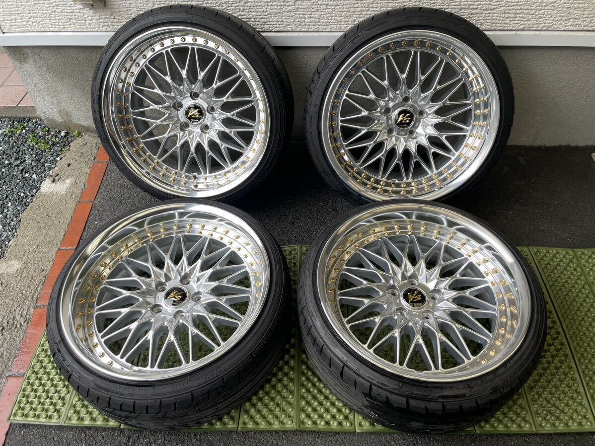 美品】WORK VSXV 19インチ 9J−4 10J+8 深リムPCD114.3 5H セダン