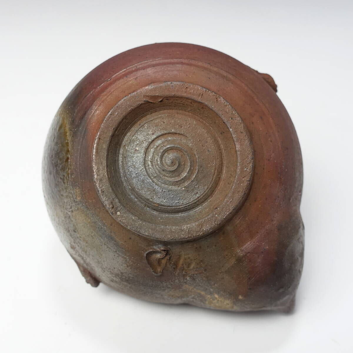 【由】珍品 備前焼 名工造 細密細工 蛸摘宝瓶【煎茶道具 茶器 泡瓶 茶注 急須 細工物 入江光人司 難波好陽 西村春湖 在銘 作家物】_6