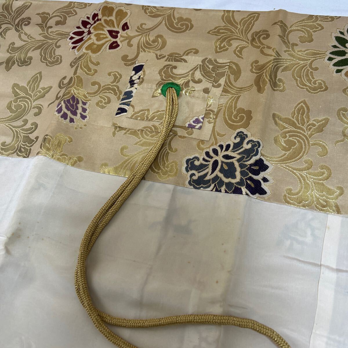 美品 曹洞宗 【金襴九条袈裟】【金襴座具】【金襴帽子】合用 禅 正絹