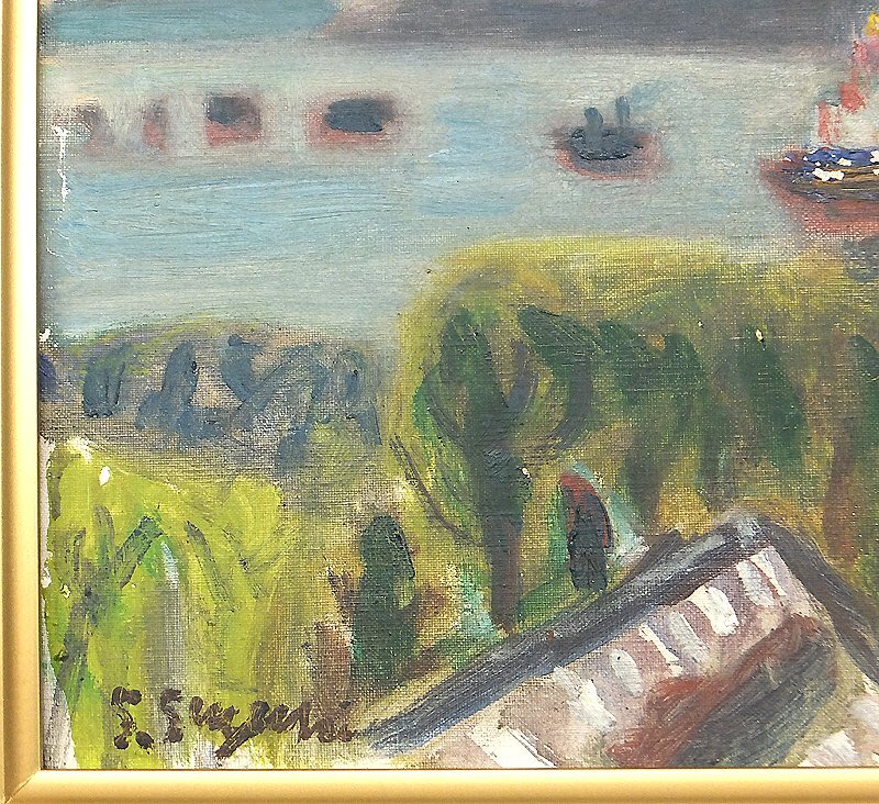 GLC】鈴木信太郎 「長崎の風景」 油彩4号 術院会員 文化功労者 ◇成行