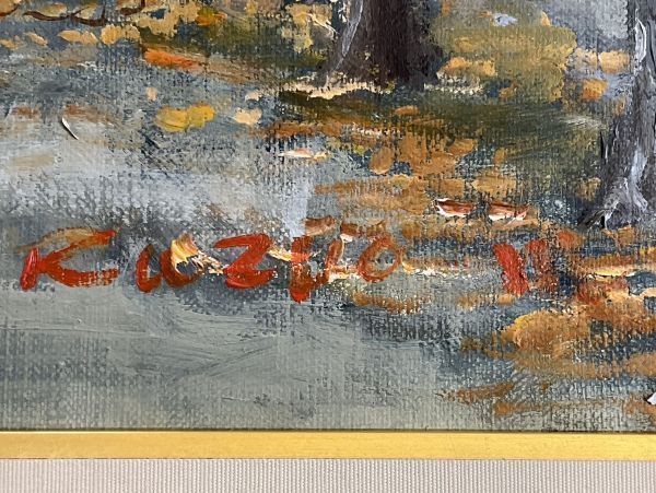 真作□油彩□森下一夫□『街角（パリ）』□30F大型最高傑作□一枚の絵