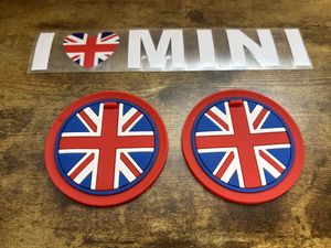 ★送料無料★MINI ユニオン ジャック ドリンクホルダー マット カップ コースター 滑り止