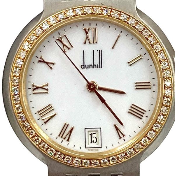 Dunhill ダンヒル エリート メンズ クォーツ 腕時計 コンビベルト
