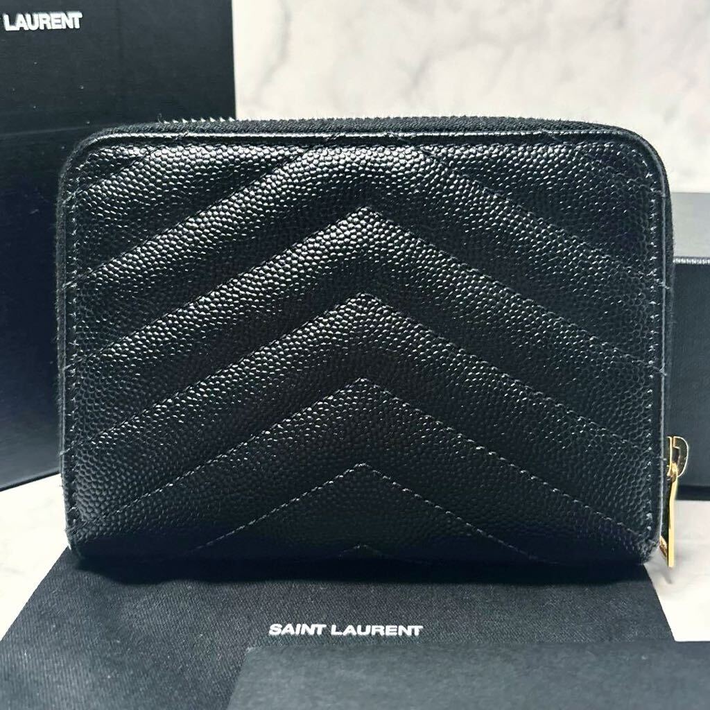 極美品☆付属品完備】サンローラン saint laurent 二つ折り財布