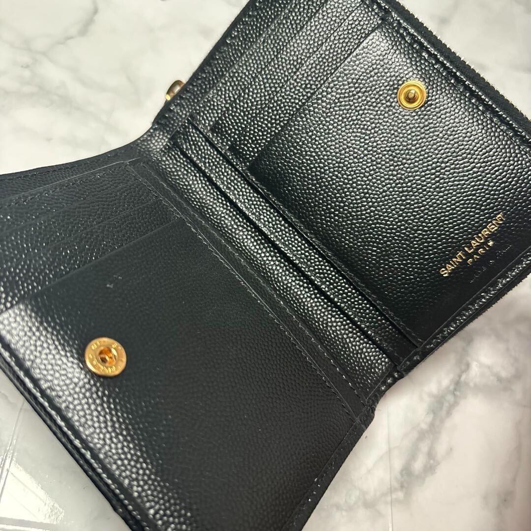 極美品☆付属品完備】サンローラン saint laurent 二つ折り財布