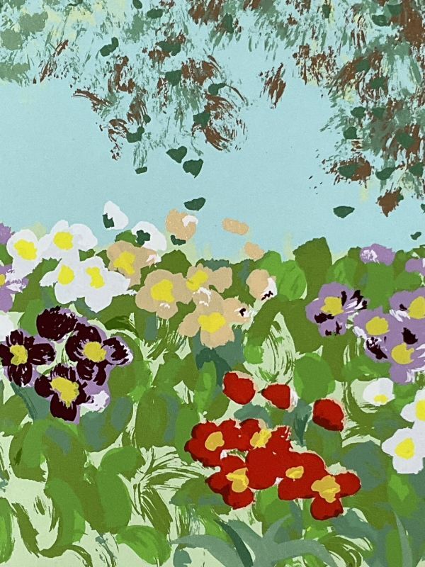 真作□シルクスクリーン□イーダ・ヴァリッキオ EDA Varricchio□花