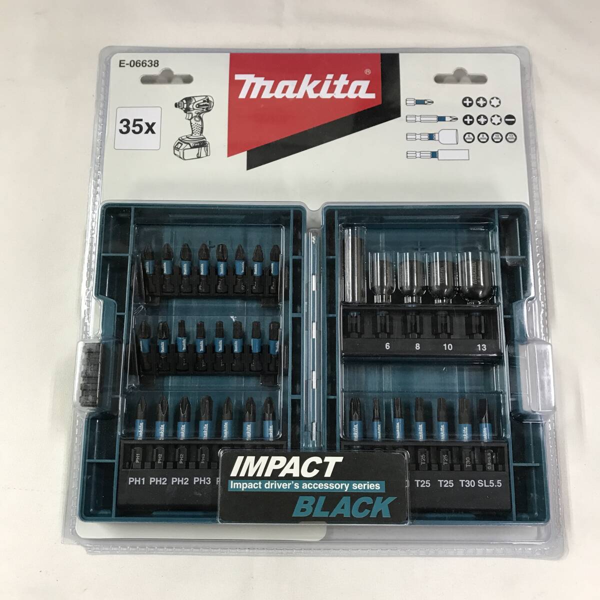 sy935 マキタ Makita インパクトドライバー用 ビット ソケット 35本 セット 六角軸 6.35㎜シャンク ケース付 E ...