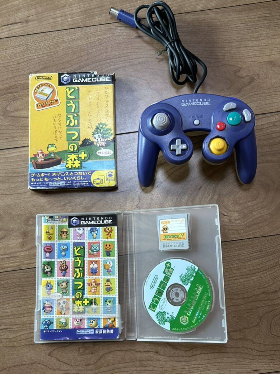 ニンテンドー ゲームキューブ コントローラー、どうぶつの森+、メモリーカード(データあり)_1