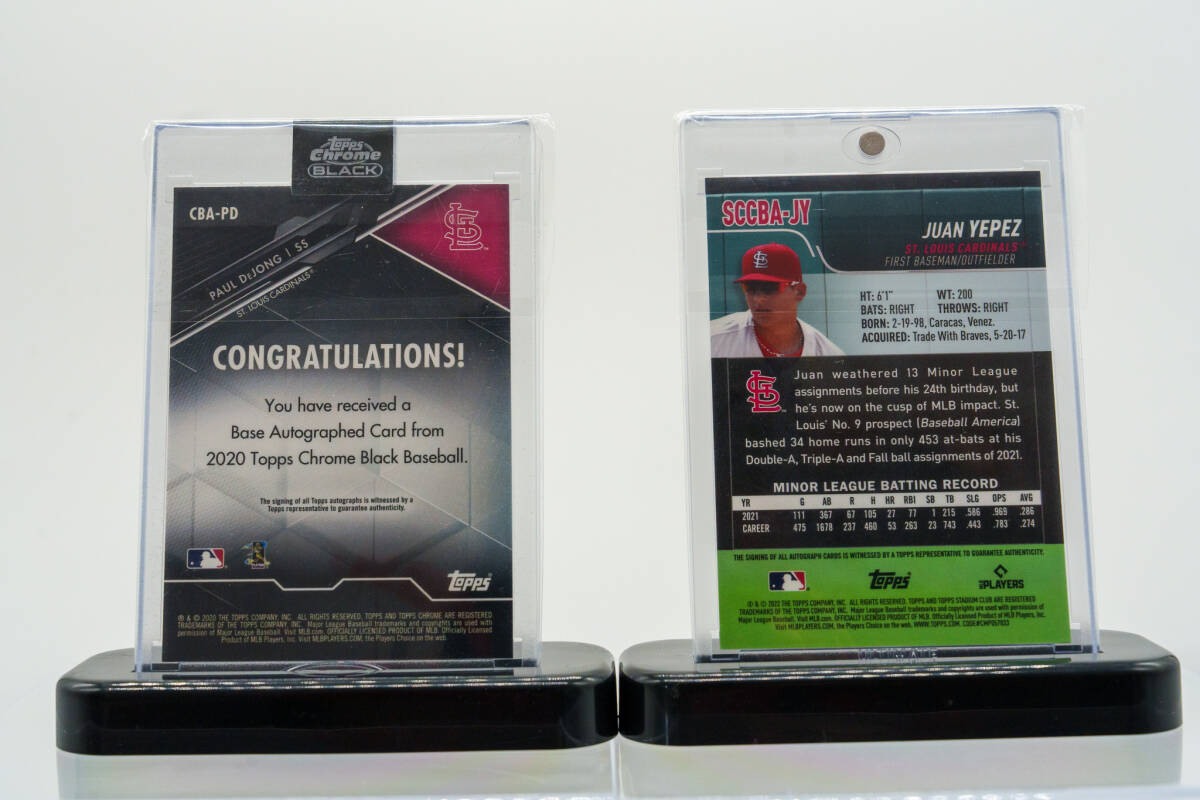1円スタート】ST. LOUIS CARDINALS Topps Auto set 直筆サインカード 9