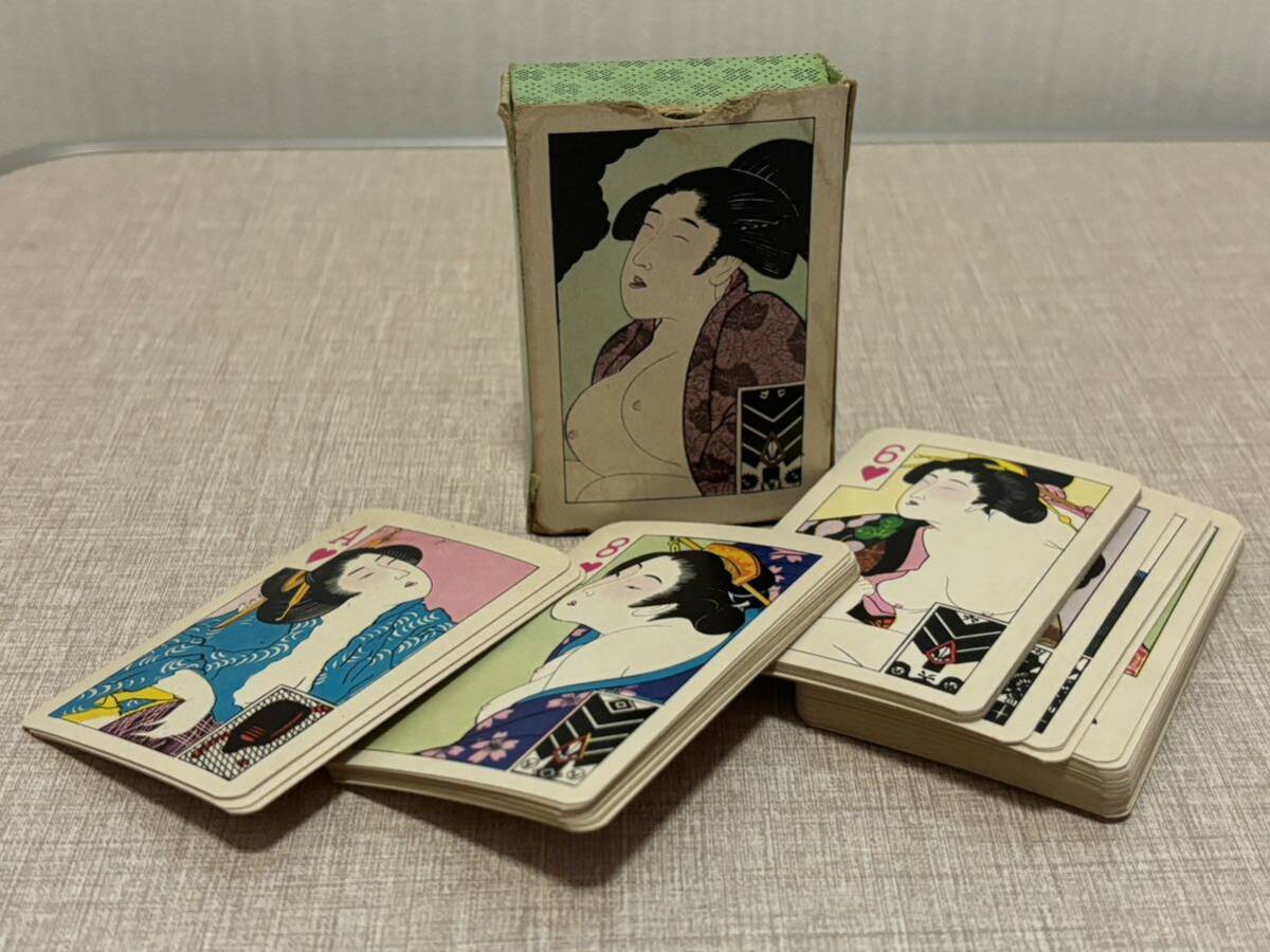 ○ 当時物 希少 浮世絵 時代物 春画 トランプ プレイングカード カード