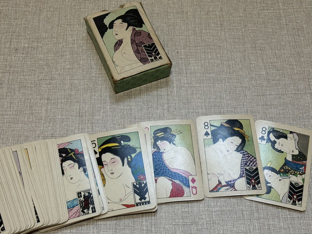 ○ 当時物 希少 浮世絵 時代物 春画 トランプ プレイングカード カード