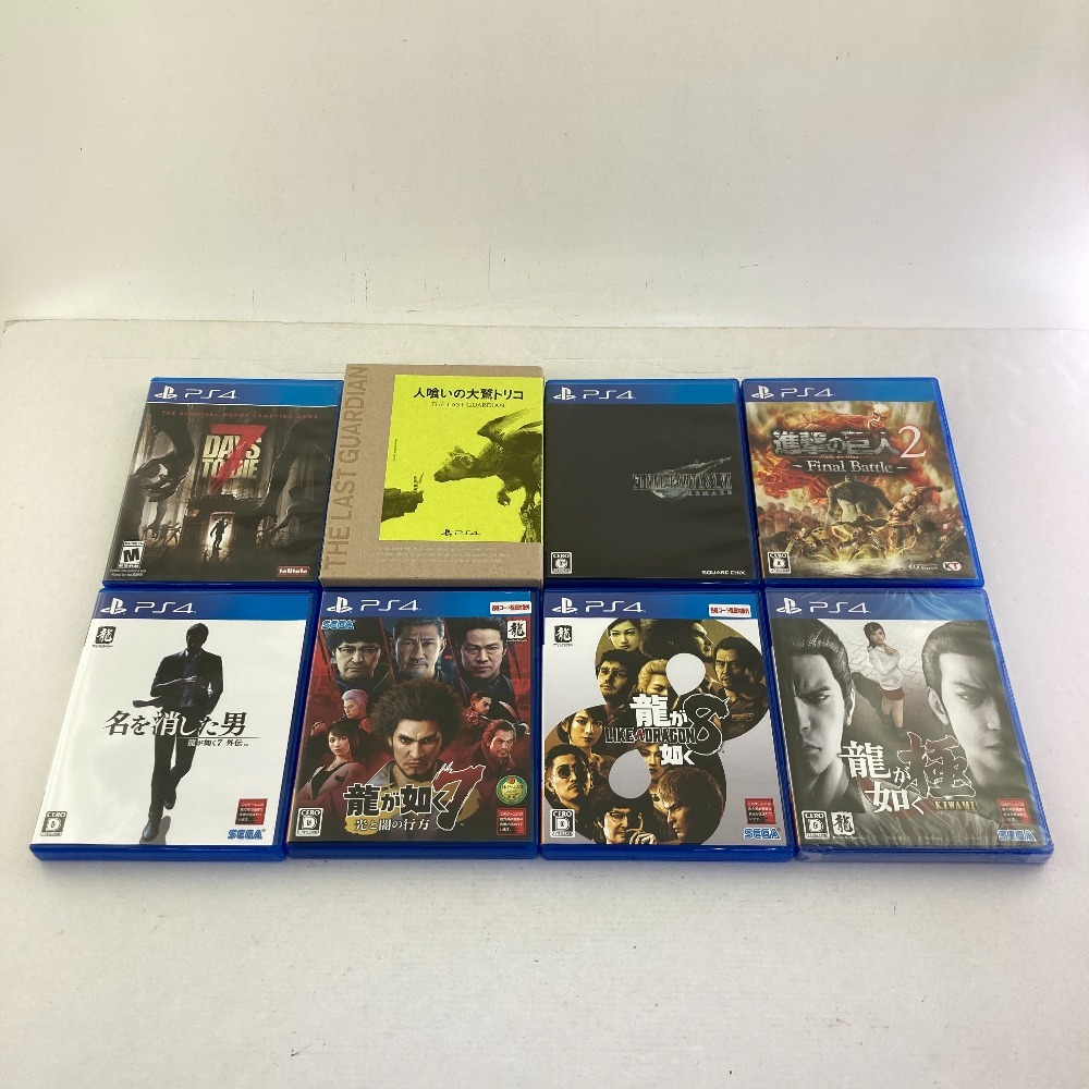 03w04387 PS4 ソフト 8本 まとめ 龍が如く7・8/ファイナルファンタジー