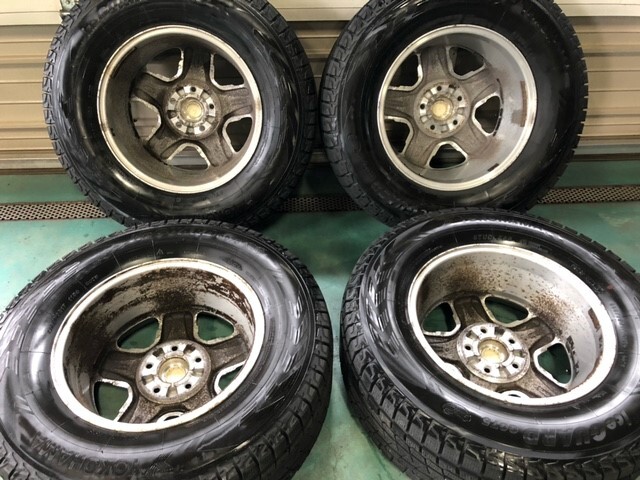 JK　JEEPラングラー純正ホイール　　+　ヨコハマ　アイスガード　G075　　スタッドレスタイヤ　４本セット　中古品_2