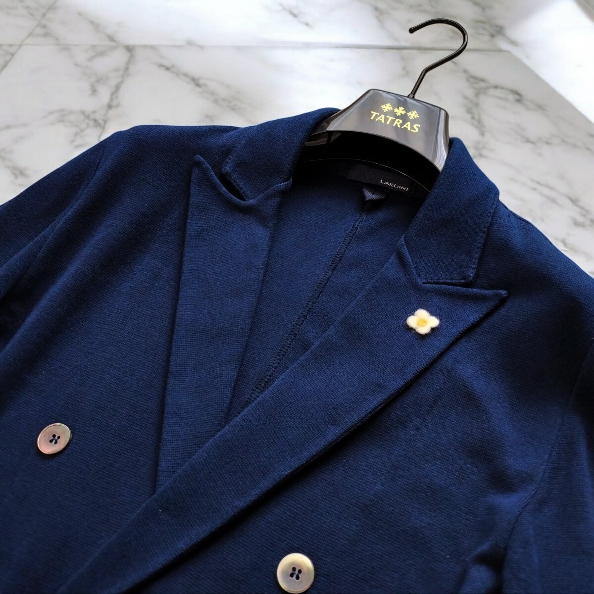 美品☆ LARDINI テーラードジャケット ニットジャケット ダブル